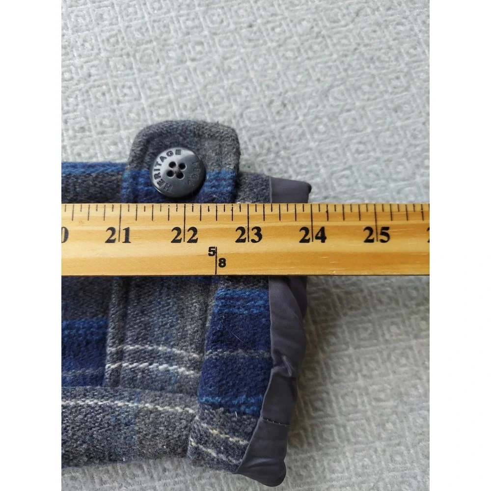 Heritage Pea Coat Women S Blue Striped Wool Blend Double Breasted‎ Jacket